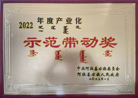 2022年度產(chǎn)業(yè)化示范帶動(dòng)獎(jiǎng)